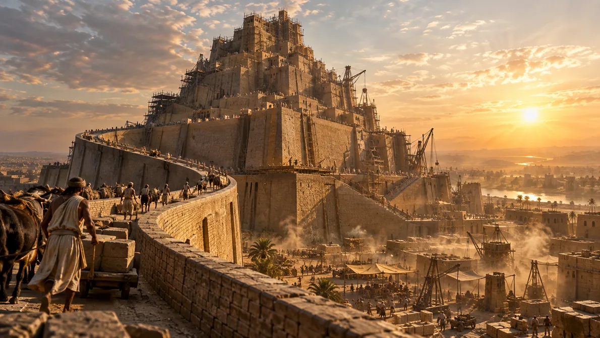 A Torre de Babel em construção